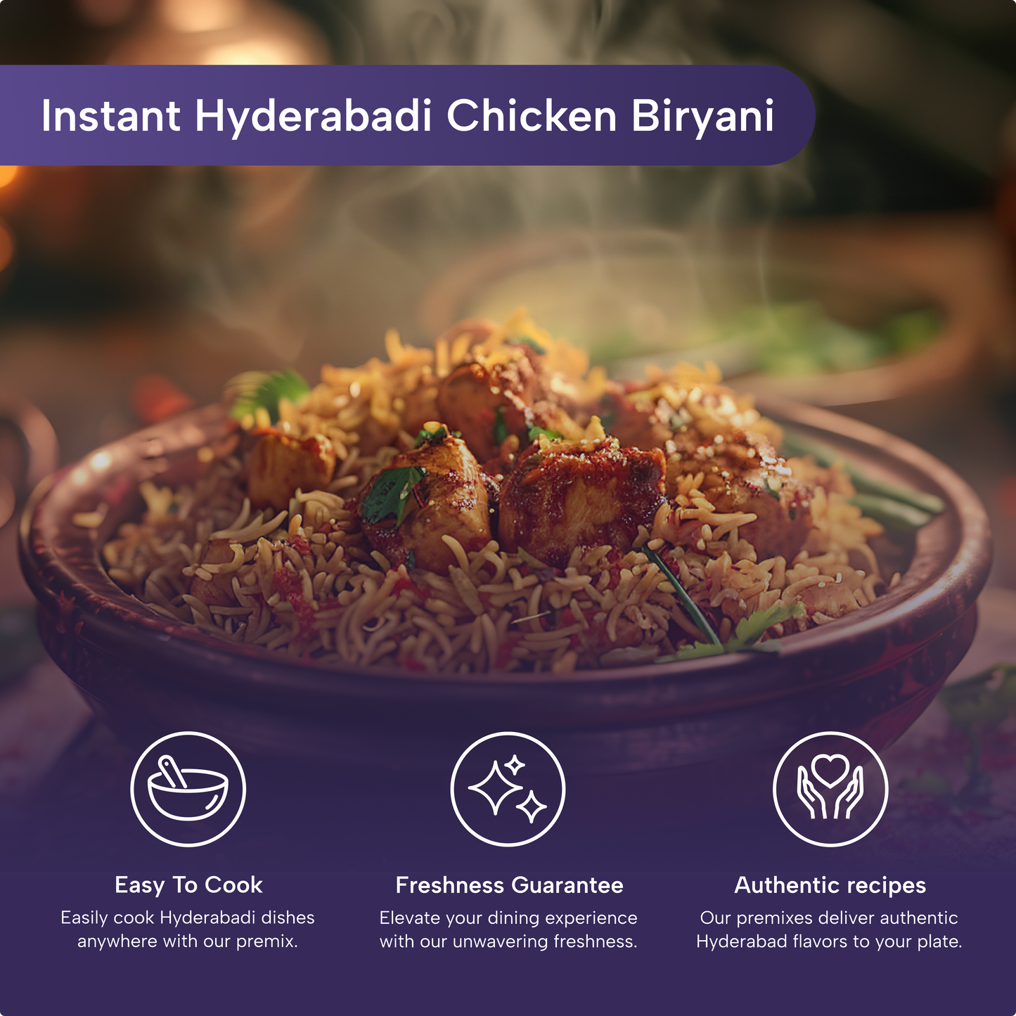 Instant Hyderabadi Chicken Biryani Premix